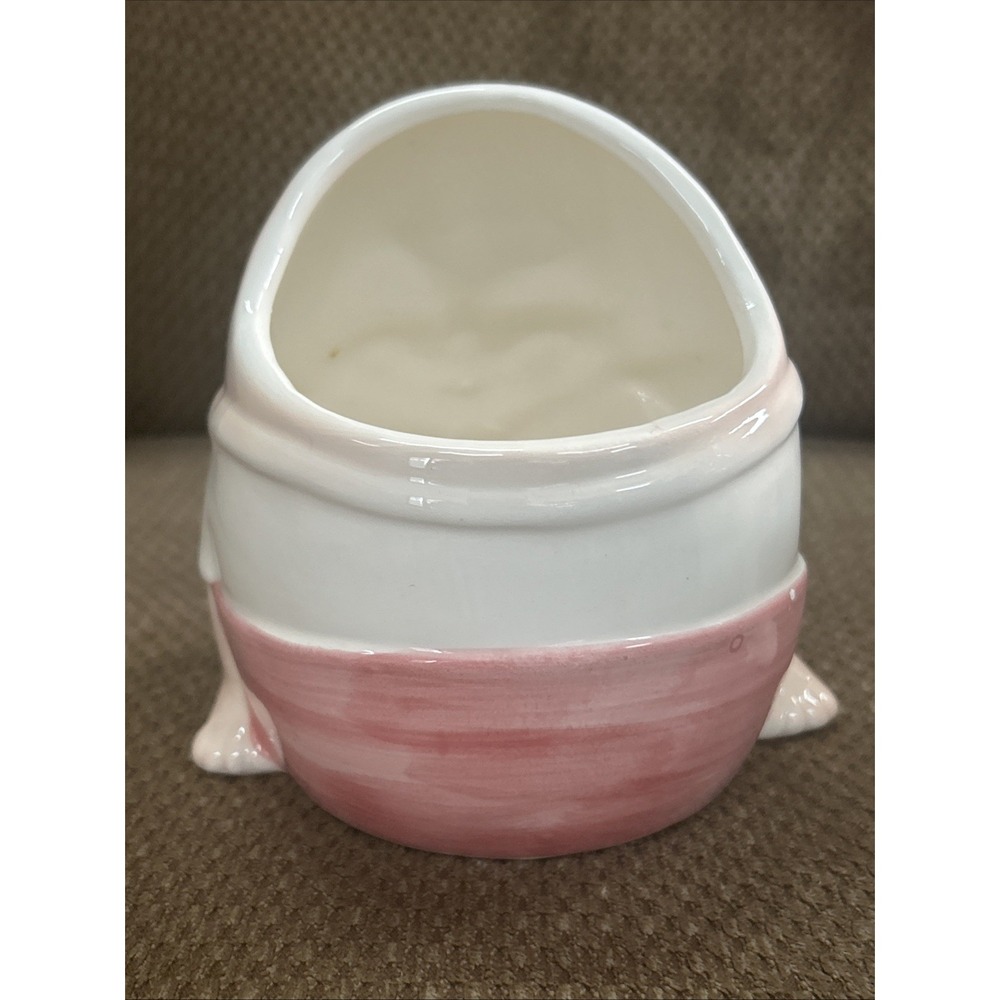 Vintage Humpty Dumpty Ceramic Planters Set of 2 Pink Blue Nursery Rhyme Kitsch - Picture 6 of 16